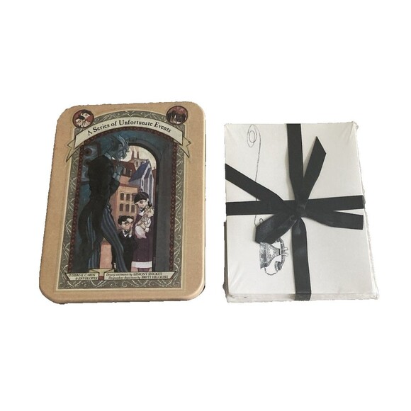A Series of Unfortunate Events 12 Dismal Cards & Envelopes 2001 Sealed in Tin - Picture 3 of 12